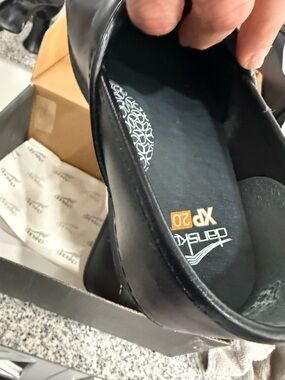 Dansko Black Leather Clog Slip-On
